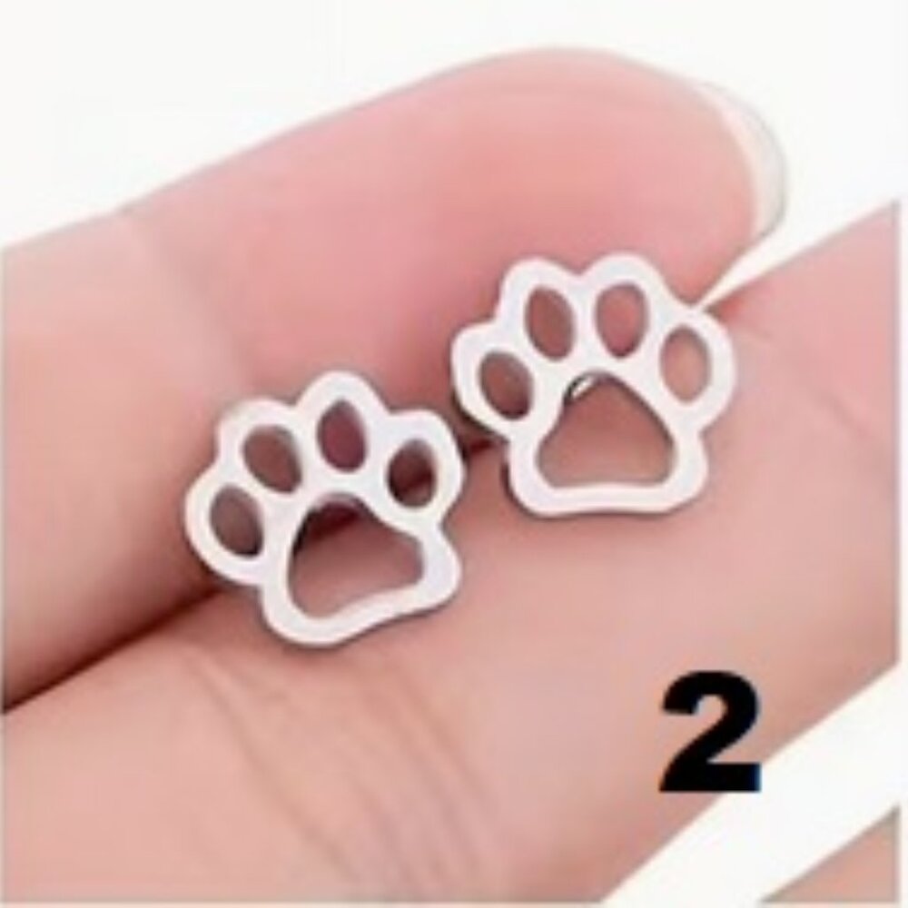 Purr-fectly Cute - Choice - Stainless Steel Post Earrings - Picture 3 of 9